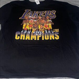 Fanatics Black Crew Neck Lakers 2019-20 Championship Tshirt.  Size XL